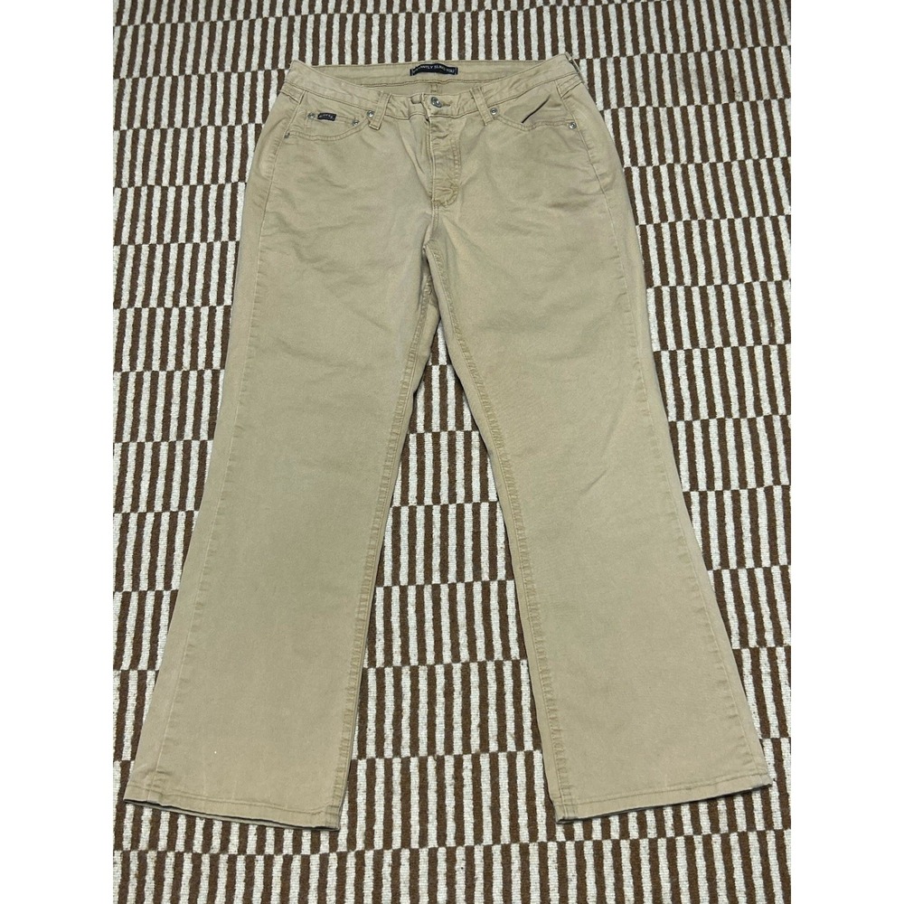 Riders by Lee Womens 12 Short Khaki Bootcut Denim Jeans Instantly Slims You
